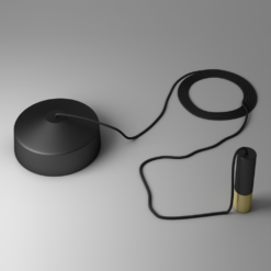 Gatsby Matt Black & Brushed Brass Round Cylinder Light Pull With Ceiling Switch -Victorian Plumbing Store gatlpmbbcs l2