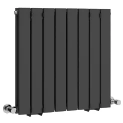 Urban Horizontal Radiator - Matt Black - Double Panel (600mm High) 608mm Wide