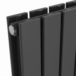 Urban Horizontal Radiator - Matt Black - Double Panel (600mm High) 608mm Wide -Victorian Plumbing Store hfp010mb d1
