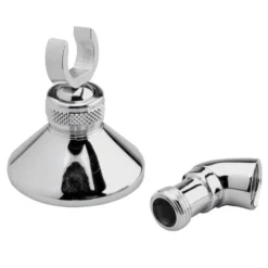 Hudson Reed Chrome Plated Brass Shower Handset Wall Bracket & Elbow