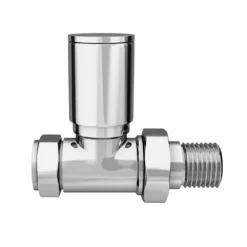 Arezzo Modern Straight Radiator Valves Chrome