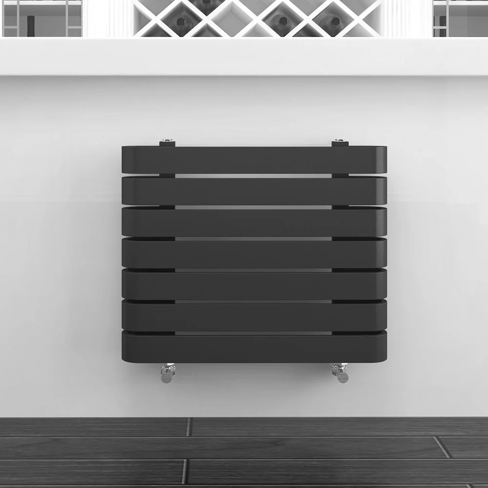 Milan Curved Anthracite 600 X 500 Horizontal Designer Flat Panel Heated Towel Rail 1 Milan Curved Anthracite 600 X 500 Horizontal Designer Flat Panel Heated Towel Rail