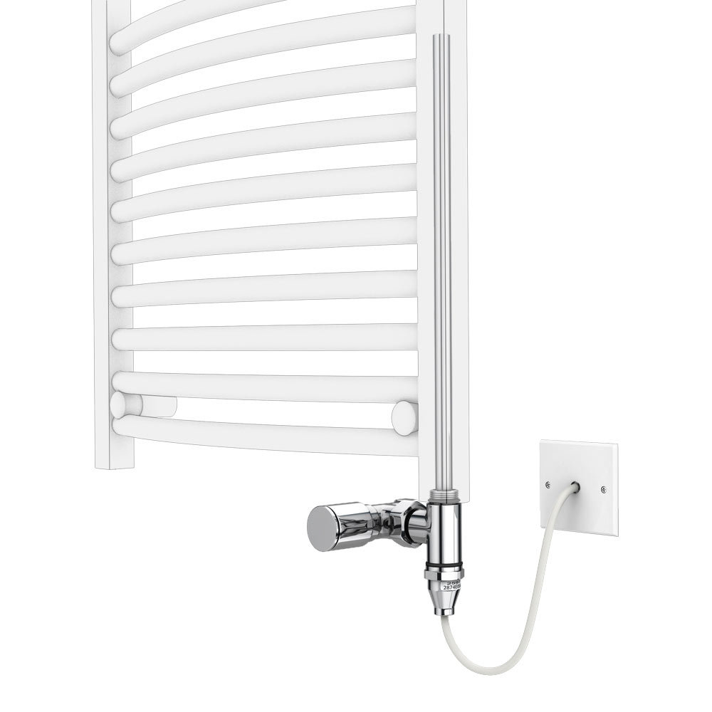 Arezzo Brushed Brass 1600 X 500mm Straight Heated Towel Rail (incl. Valves + Electric Heating Kit) 2 Arezzo Brushed Brass 1600 X 500mm Straight Heated Towel Rail (incl. Valves + Electric Heating Kit) - Image 2