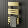 Arezzo Brushed Brass 800 X 500 Heated Towel Rail
