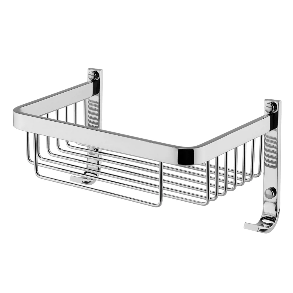 Milan Wall Mounted Wire Soap Basket With Hooks - 210 X 140mm - Chrome 1 Milan Wall Mounted Wire Soap Basket With Hooks - 210 X 140mm - Chrome