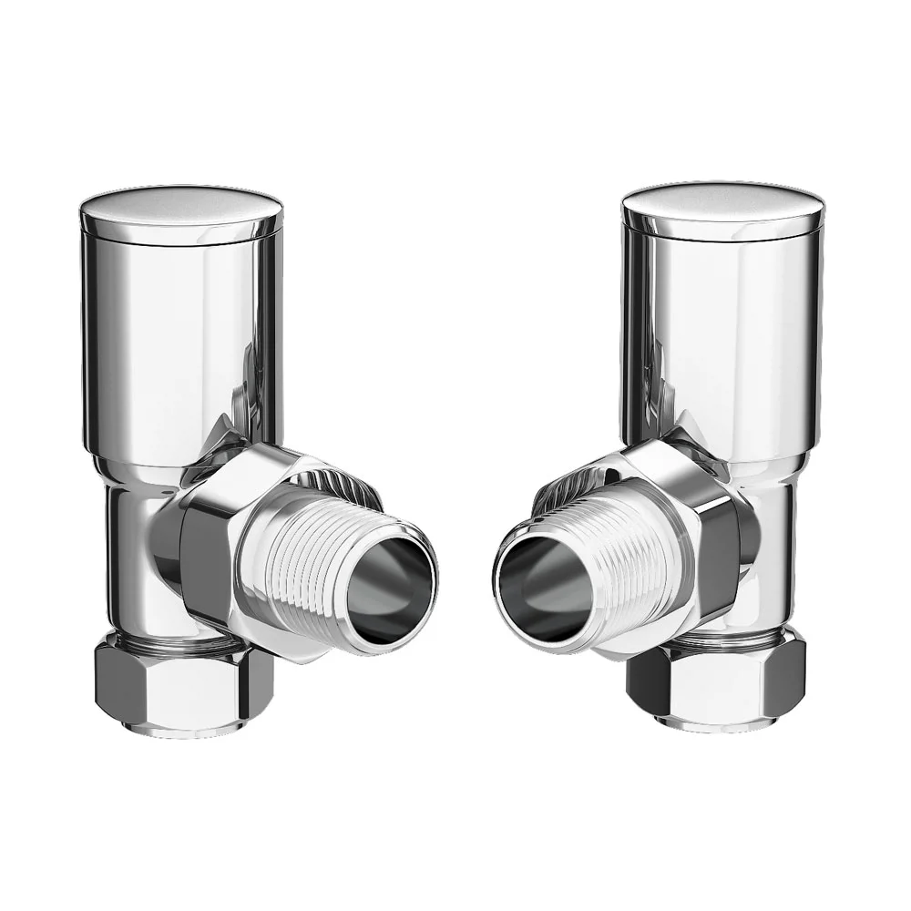 Arezzo Modern Angled Radiator Valves Chrome 4 Arezzo Modern Angled Radiator Valves Chrome - Image 4