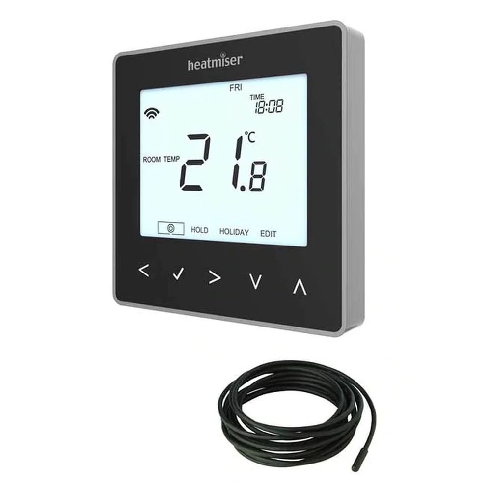 Heatmiser NeoStat-e V2 - Electric Floor Heating Thermostat - Sapphire Black 4 Heatmiser NeoStat-e V2 - Electric Floor Heating Thermostat - Sapphire Black - Image 4