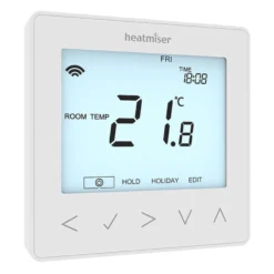 Heatmiser NeoStat V2 - Programmable Thermostat - Glacier White -Victorian Plumbing Store neostatwhitev2 l1