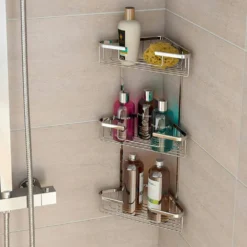 Accents Options 3-Tier Triangular Shower Caddy - Chrome