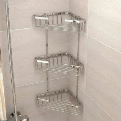 Accents Options 3-Tier Triangular Shower Caddy - Chrome -Victorian Plumbing Store optac021 lv8