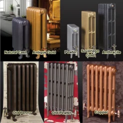 Paladin Shaftsbury 540mm High 6 Section Electric Cast Iron Radiator With 900w Heating Element 12 Paladin Shaftsbury 540mm High 6 Section Electric Cast Iron Radiator With 900w Heating Element -Victorian Plumbing Store paladinmetallicpainted 3