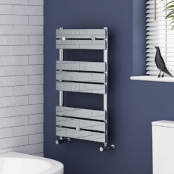 Milan Heated Towel Rail 840mm X 500mm Chrome -Victorian Plumbing Store rad01 l2