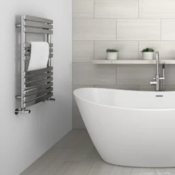 Murano Curved H800mm X W490mm Heated Towel Rail - Chrome 11 Murano Curved H800mm X W490mm Heated Towel Rail - Chrome -Victorian Plumbing Store rad08 d5