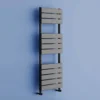 Milan Matt Black H1213mm X W500mm Heated Towel Rail