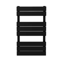 Milan Matt Black 840mm X 500mm Heated Towel Rail