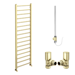 Arezzo Brushed Brass 1600 X 500mm Straight Heated Towel Rail (incl. Valves + Electric Heating Kit) 11 Arezzo Brushed Brass 1600 X 500mm Straight Heated Towel Rail (incl. Valves + Electric Heating Kit) -Victorian Plumbing Store rdbbt165df l