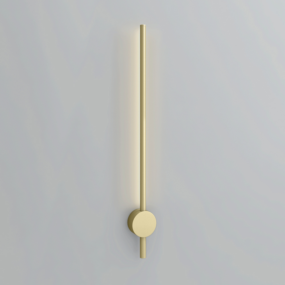 Ellis & Co Lacerva Pillar Bathroom Wall Light - Brushed Brass 1 Ellis & Co Lacerva Pillar Bathroom Wall Light - Brushed Brass