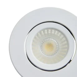 Ellis & Co Matt White IP65 LED Fire-Rated Tiltable Downlight -Victorian Plumbing Store rv175bmwt d2