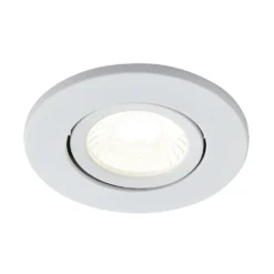 Ellis & Co Matt White IP65 LED Fire-Rated Tiltable Downlight