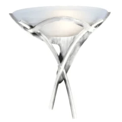 Ellis & Co Silver Wall Light With Alabaster Glass Shade