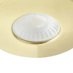 Ellis & Co Satin Brass IP65 LED Fire-Rated Fixed Downlight -Victorian Plumbing Store rv275sbrs d2