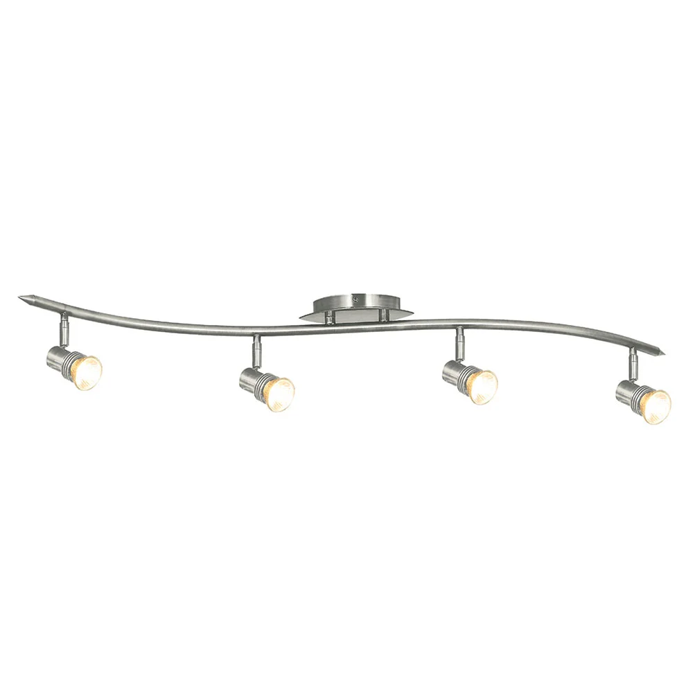 Ellis & Co Silver Spotlight Bar Ceiling Light - 4 Light 1 Ellis & Co Silver Spotlight Bar Ceiling Light - 4 Light