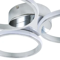Ellis & Co Chrome 3-Ring LED Bathroom Ceiling Light -Victorian Plumbing Store rv36129 d2