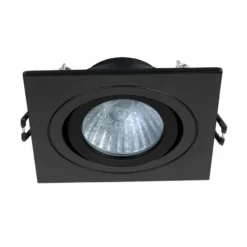 Ellis & Co IP65 Matt Black Square Tiltable Bathroom Downlight