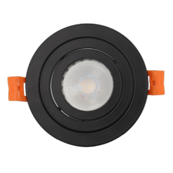 4 X Ellis & Co IP65 Matt Black Round Tiltable Bathroom Downlights