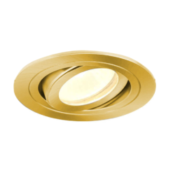 Ellis & Co IP65 Satin Brass Round Tiltable Bathroom Downlight -Victorian Plumbing Store rv842bra l3
