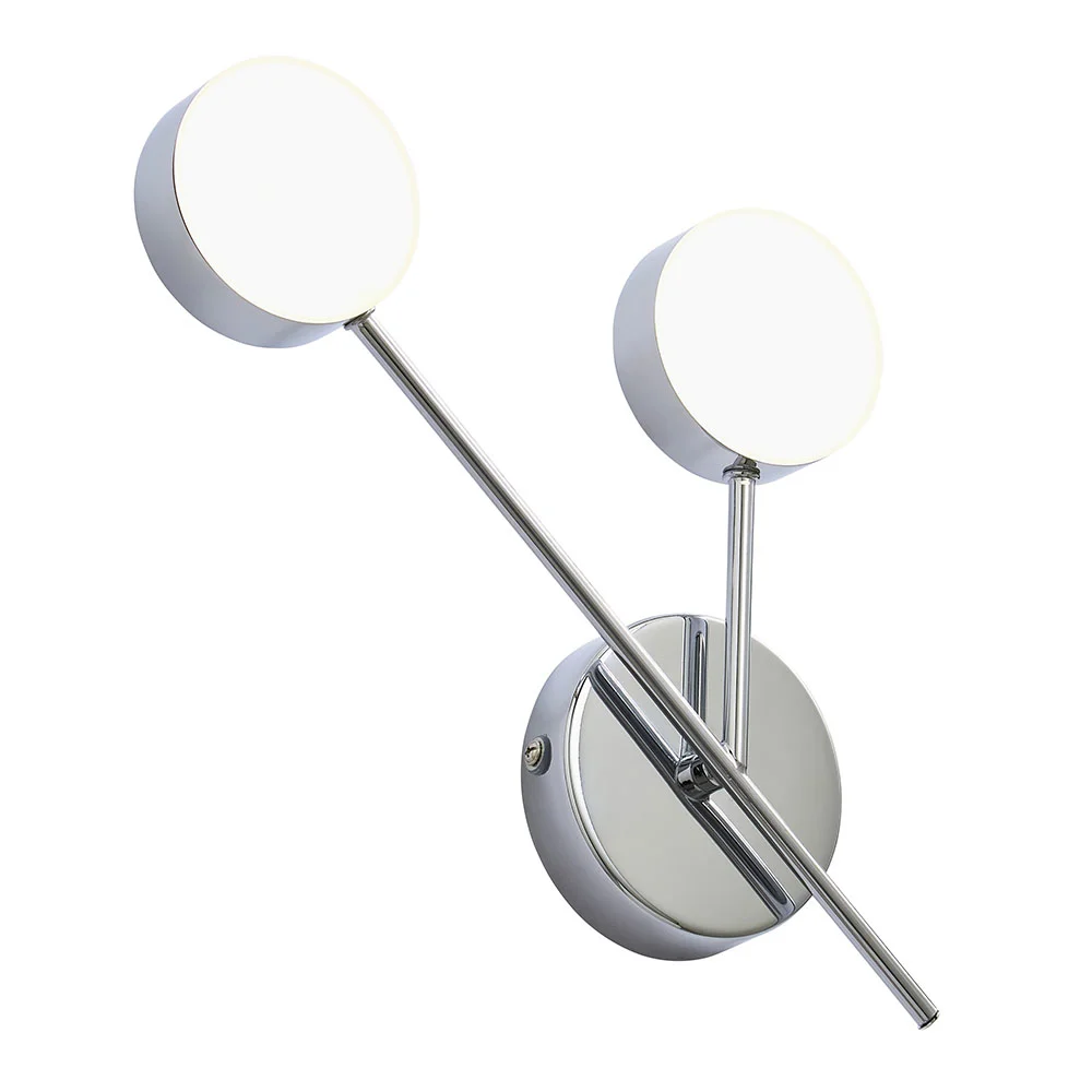 Ellis & Co Chrome 2-Light LED Bathroom Wall Light 1 Ellis & Co Chrome 2-Light LED Bathroom Wall Light