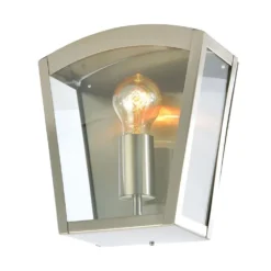 Ellis & Co Outdoor Stainless Steel Curved Top Box Lantern