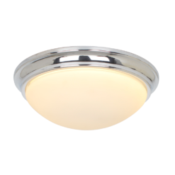 Ellis & Co Chrome LED Flush Light With Frosted Glass Shade
