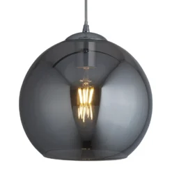 Ellis & Co Glass Ball Pendant Light - Smoked Glass, 25cm 6 Ellis & Co Glass Ball Pendant Light - Smoked Glass, 25cm -Victorian Plumbing Store rvg30sg d1