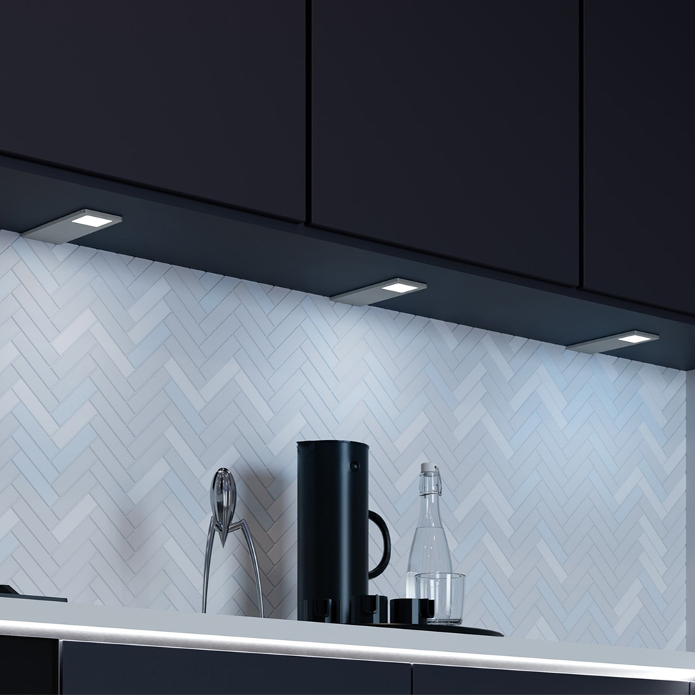 3 X Ellis & Co 3-Tone Colour Selectable Under Cabinet Light - Brushed Aluminium 2 3 X Ellis & Co 3-Tone Colour Selectable Under Cabinet Light - Brushed Aluminium - Image 2