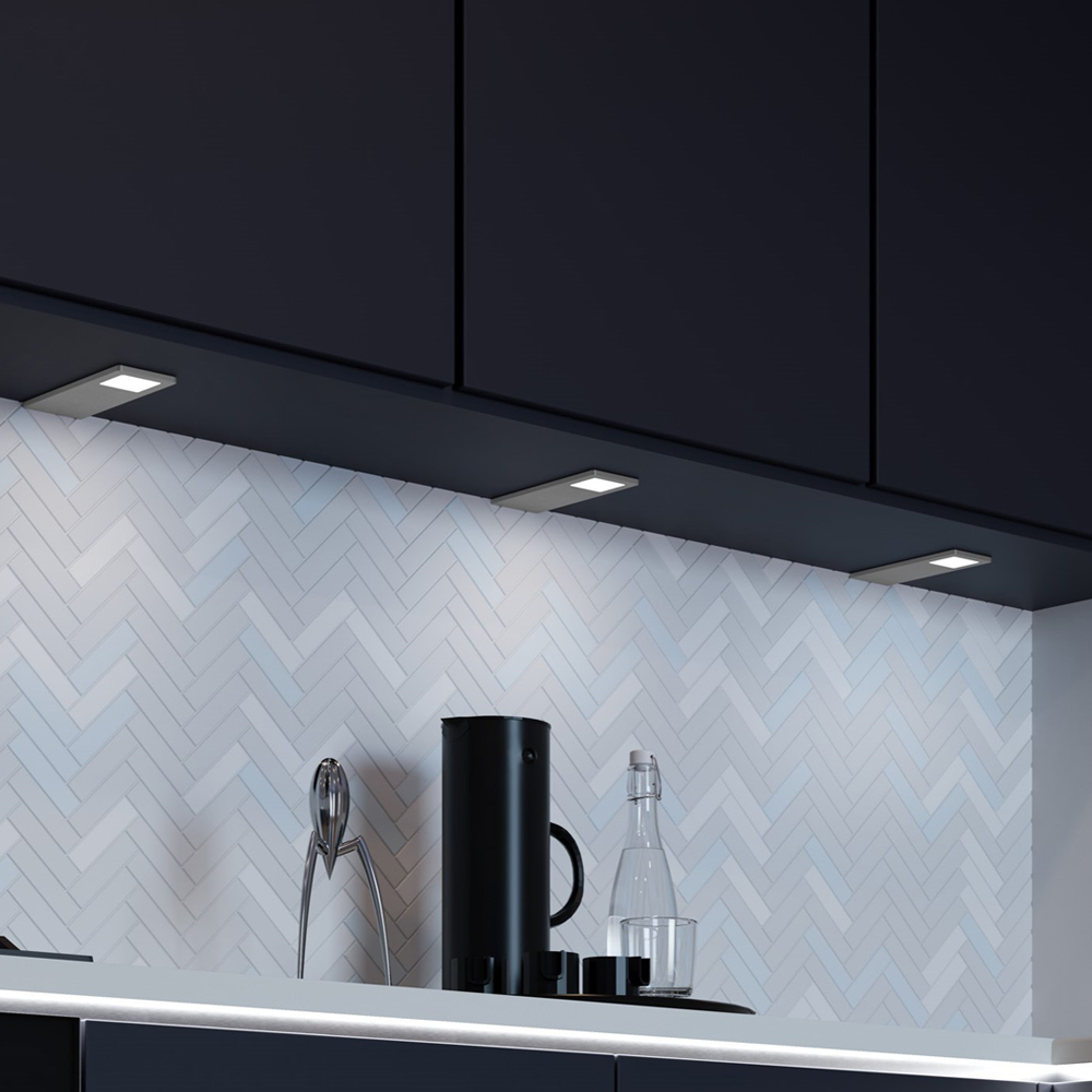 3 X Ellis & Co 3-Tone Colour Selectable Under Cabinet Light - Brushed Aluminium 4 3 X Ellis & Co 3-Tone Colour Selectable Under Cabinet Light - Brushed Aluminium - Image 4