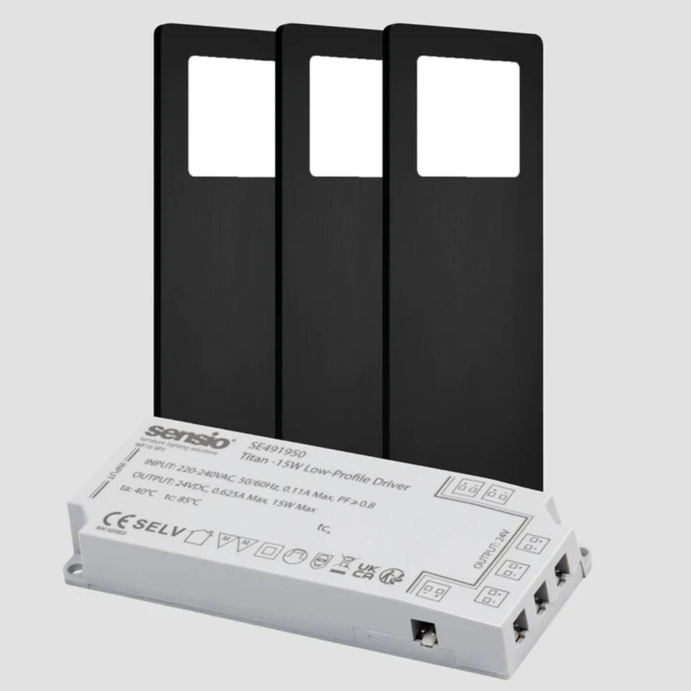 3 X Ellis & Co 3-Tone LED Colour Selectable Under Cabinet Light - Black 5 3 X Ellis & Co 3-Tone LED Colour Selectable Under Cabinet Light - Black - Image 5