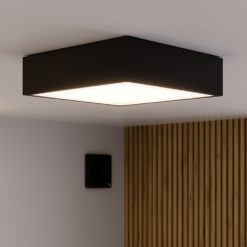 Ellis & Co Square LED Bathroom Ceiling Light - Matt Black