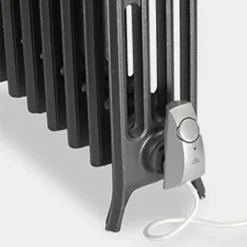 Paladin Shaftsbury 740mm High 5 Section Electric Cast Iron Radiator With 900w Heating Element -Victorian Plumbing Store sha546pb900w d1 2