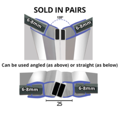 Clear Magnetic Seal For Quadrant Shower Door 6-8mm Glass (Pair) -Victorian Plumbing Store sl68blk d2