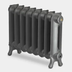 Paladin Sloane 450mm High 7 Section Electric Cast Iron Radiator With 900w Heating Element -Victorian Plumbing Store slo457pb1200w l
