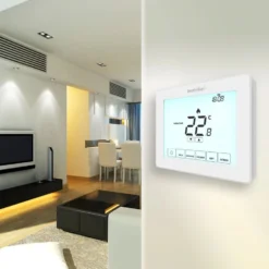Heatmiser Programmable Touchscreen Room Thermostat - Heatmiser Touch V2 -Victorian Plumbing Store touchv2 d3