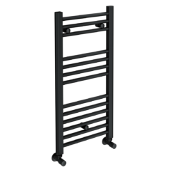 Toreno Heated Towel Rail – Matt Black – 400 X 800mm – Straight Bars