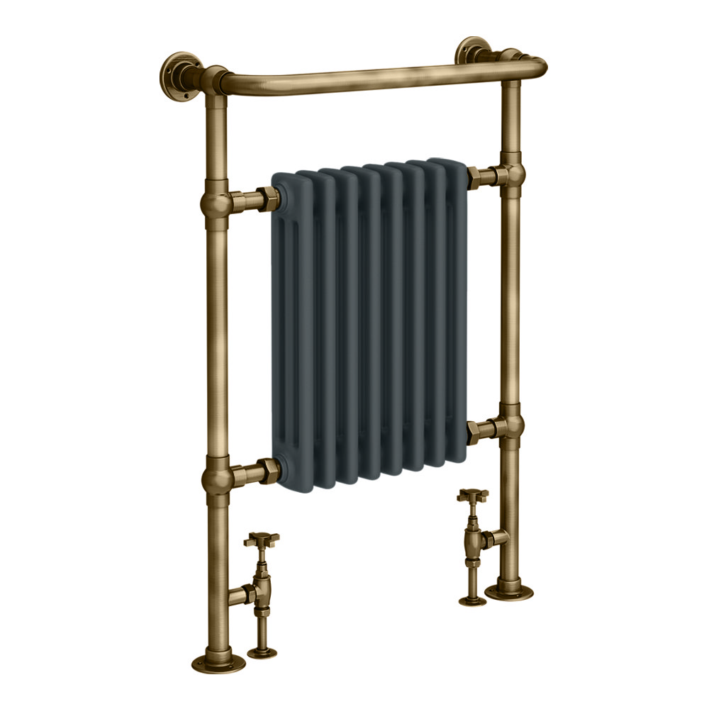 Chatsworth Savoy Traditional Heated Towel Rail Radiator (Antique Brass & Anthracite Grey) 1 Chatsworth Savoy Traditional Heated Towel Rail Radiator (Antique Brass & Anthracite Grey)