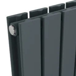 Urban Vertical Radiator - Anthracite - Double Panel (1800mm High) 456mm Wide -Victorian Plumbing Store uhradp detail02a 1