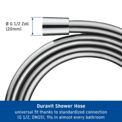 Duravit 1.6m Universal Shower Flex Hose -Chrome 11 Duravit 1.6m Universal Shower Flex Hose -Chrome -Victorian Plumbing Store uv0610006010 d2 1