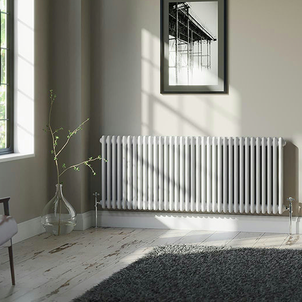 The Heating Co. Corso 600 X 1490mm White 3 Column Radiator 1 The Heating Co. Corso 600 X 1490mm White 3 Column Radiator