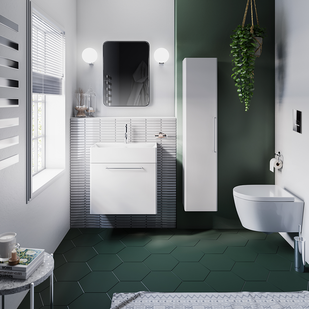 Arezzo Toilet Cistern Frame With Chrome Dual Flush Plate For Wall Hung Pans - Square Buttons 1 Arezzo Toilet Cistern Frame With Chrome Dual Flush Plate For Wall Hung Pans - Square Buttons